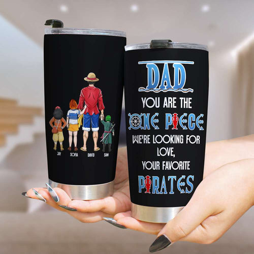 Custom Dad Tumbler - Pirate Anime Inspired Gift Tumbler Cup PopCulturePrints