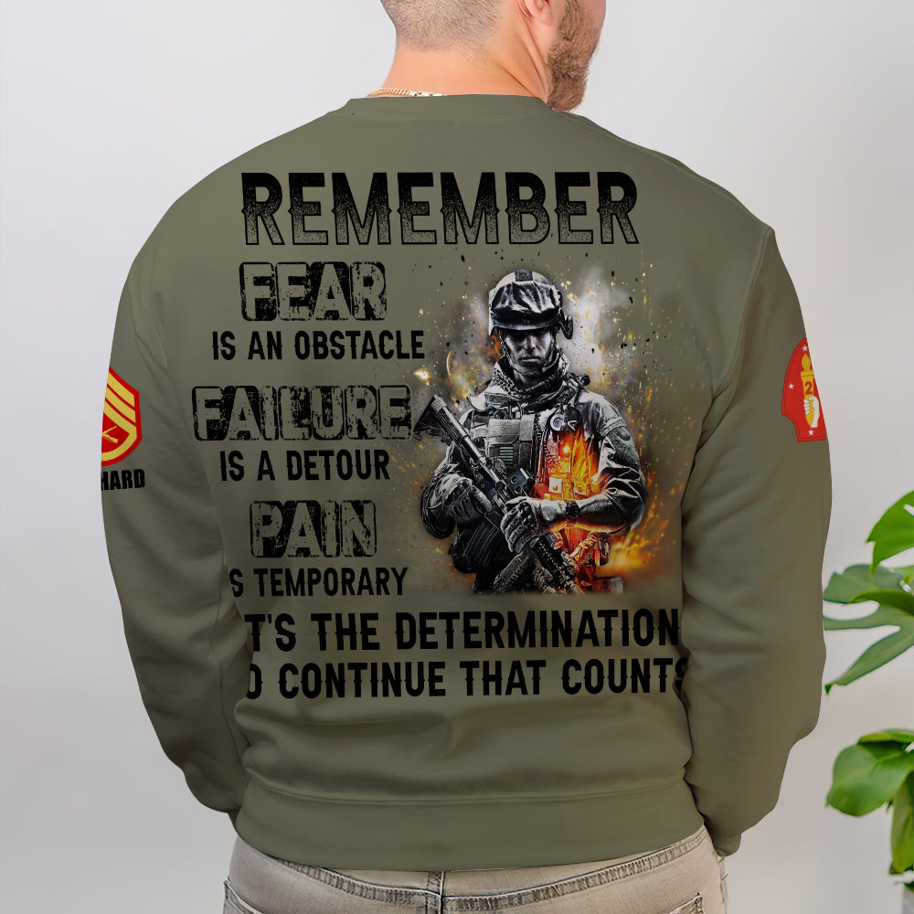 Custom Military Rank 3D Shirt for Veterans - Inspirational Design