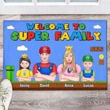 Load image into Gallery viewer, Personalized Super Family Doormat - Custom Names &amp; Characters Doormat PopCulturePrints
