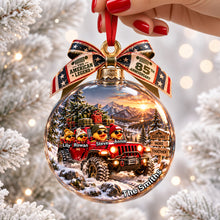 Load image into Gallery viewer, Explore Together: Duck Family Off-Road Lover Ornament | Customizable Gift for Family &amp; Friends Ornament PopCulturePrints
