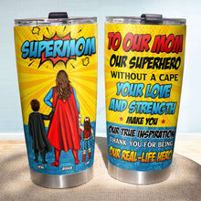 Load image into Gallery viewer, Supermom Personalized Tumbler - Custom Gift for Mom Tumbler Cup PopCulturePrints
