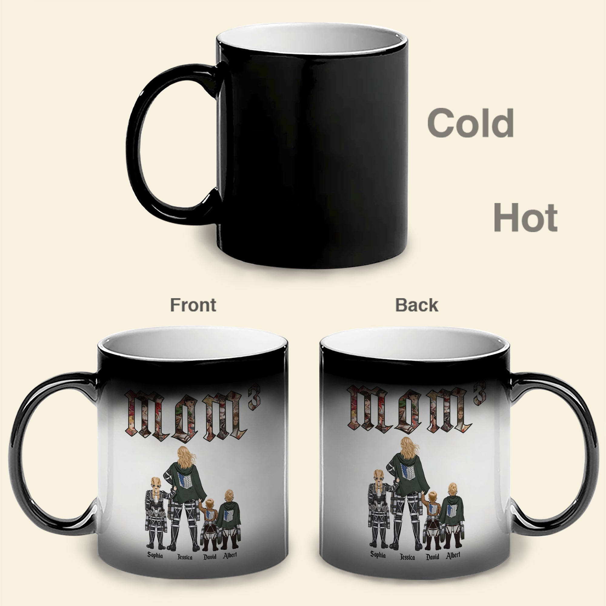 Personalized Magic Mug for Mom - Anime-Inspired Design Coffee Mug PopCulturePrints