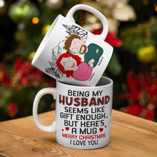 Load image into Gallery viewer, Personalized Christmas Couple Mug - Merry Christmas I Love You
