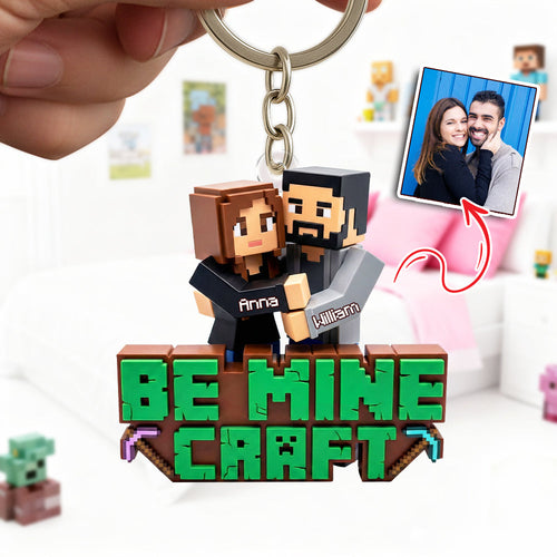 “Be Mine: A Personalized Experience” - Custom Photo Keychain for Couples Keychains PopCulturePrints