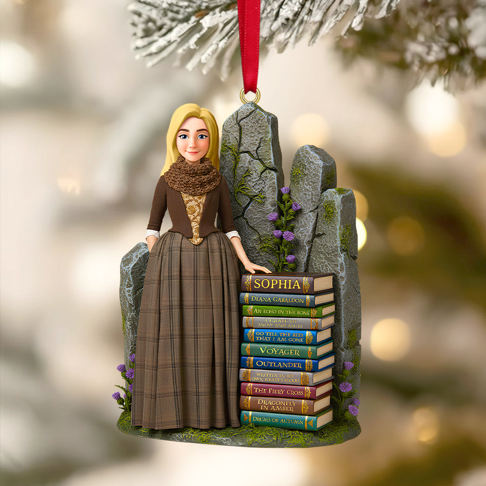“For the Love of Reading” - Personalized Christmas Ornament - Custom Gift for Book Lovers Ornament PopCulturePrints