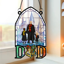 Load image into Gallery viewer, Personalized Harry Potter Family Stained Glass Ornament
