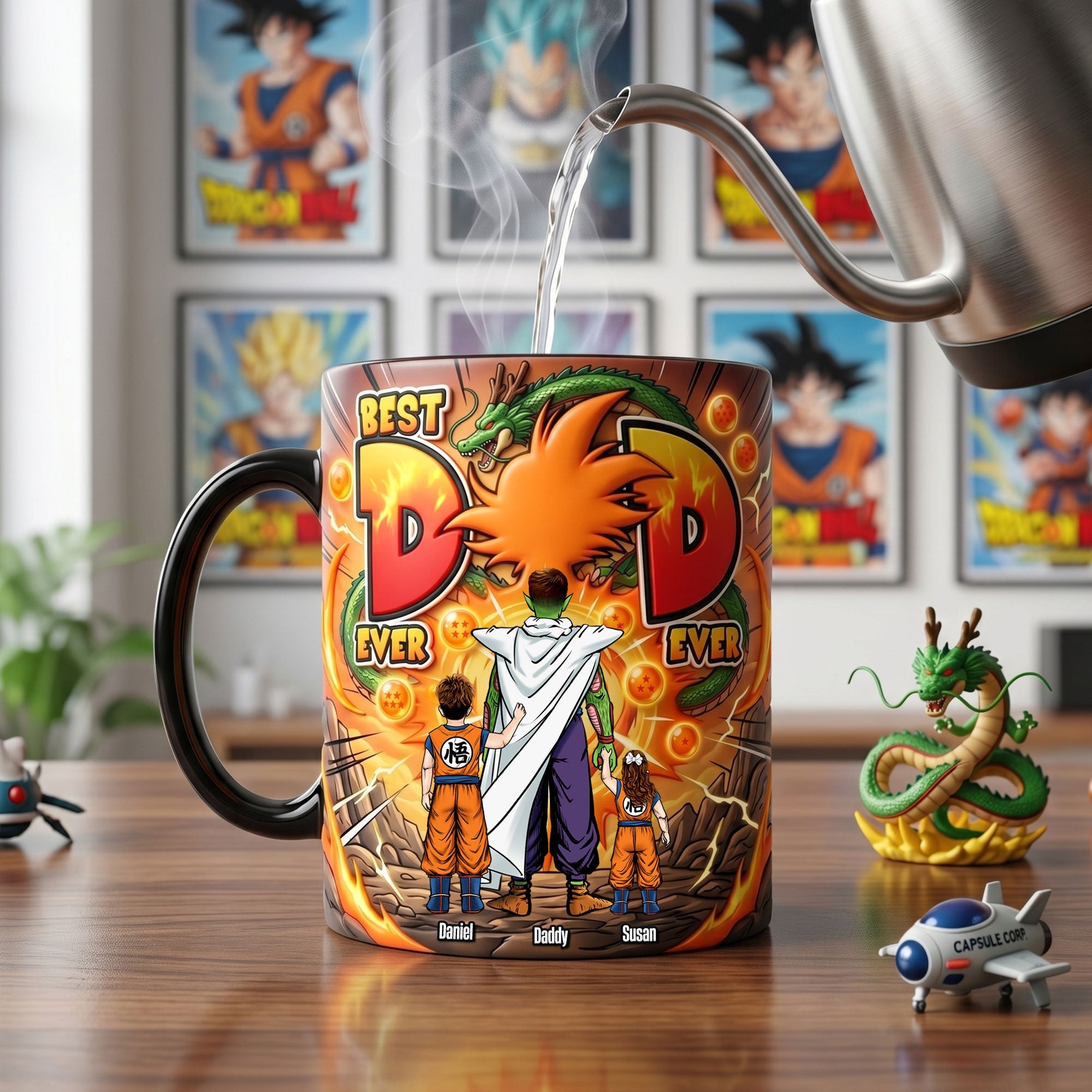 Best Dad Ever - Legend Fighter Magic Ceramic Coffee Mug - Personalized Gift for Dad and Grandpa Coffee Mug PopCulturePrints