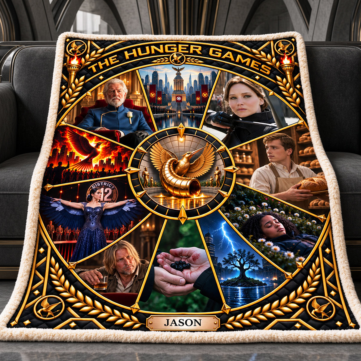 "Ignite Your Spirit: A Cozy Tribute to Survival - Personalized Blanket for Fans of the Legend of Survivors"