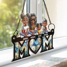 Load image into Gallery viewer, Celebrate Love: Custom Personalized Suncatcher Ornament for Mom and Grandma Suncatcher Ornament PopCulturePrints
