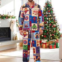 Load image into Gallery viewer, Unleash Family Adventures - Power Team Button Up Pajama Set - Personalized Gifts
