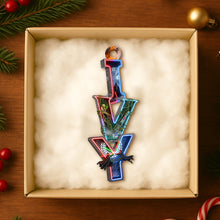 Load image into Gallery viewer, &quot;Illuminate Your Holiday Spirit! Personalized Cosmic Alphabet Ornament - Unique Gift for Friends, Family, and Collectors!&quot; Ornament PopCulturePrints
