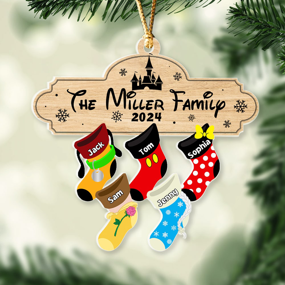 Personalized Christmas Family Stocking Ornament