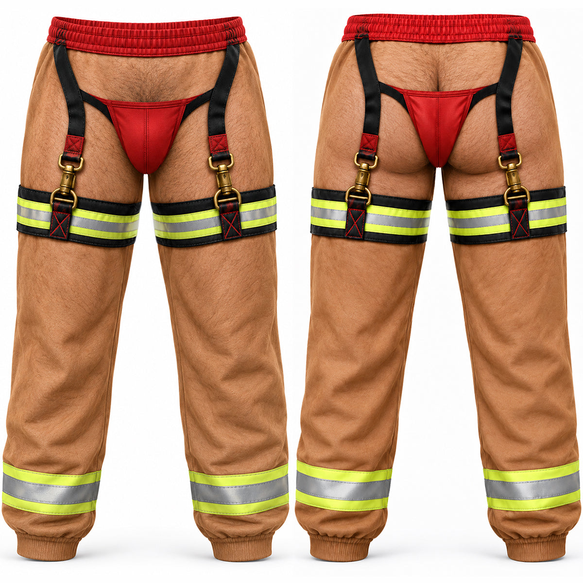 “Stay Hot, Look Cool!” - Funny Firefighter Sweatpants - Personalized Gift for Firefighters, Friends, and Family