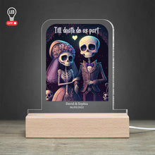 Load image into Gallery viewer, Personalized 3D LED Light for Couples - Unique 'Till Death Do Us Part' Design | Valentine's Day Gifts Led Night Light PopCulturePrints
