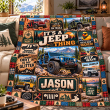 Load image into Gallery viewer, “It's a Jeep Thing” - Personalized Off-Road Blanket for Adventure Lovers Blanket PopCulturePrints
