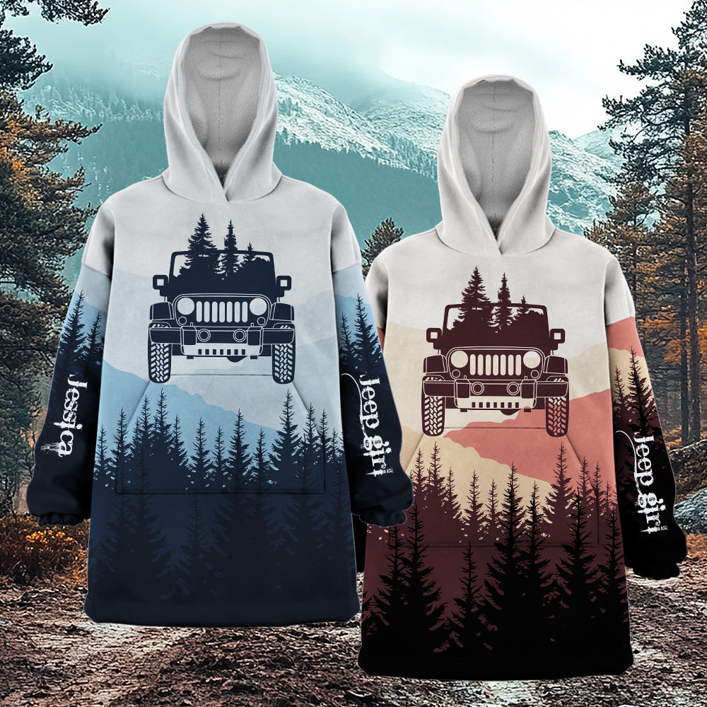 Personalized Off-Road Lover's Christmas Oversized Hoodie