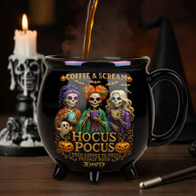 Load image into Gallery viewer, &quot;Coffee &amp; Scream&quot; - Personalized Cauldron Mug for Horror Lovers - Unique Gift for Friends &amp; Family Cauldron Mug PopCulturePrints
