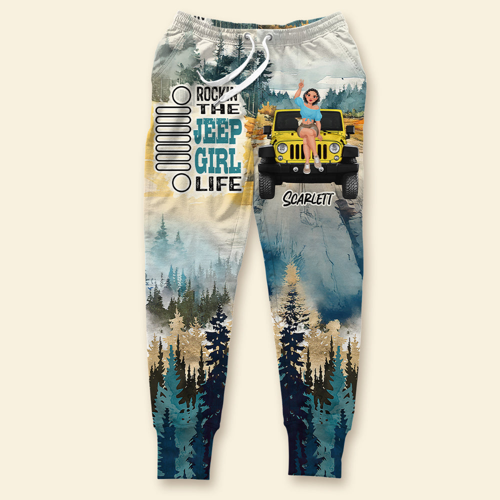 Personalized Jeep Girl Life 3D Sweatpants Shorts and Pants PopCulturePrints