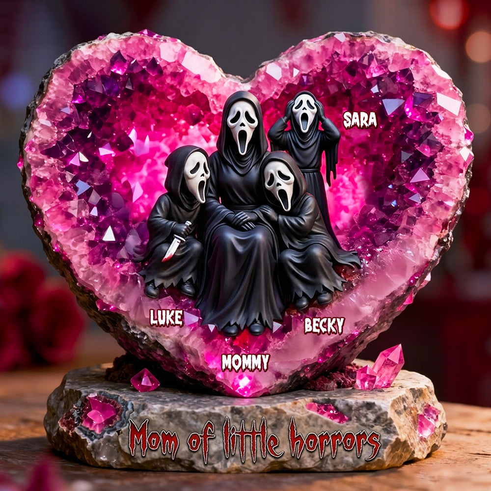 “Mom of Little Horrors” – Personalized Acrylic Plaque for Moms, Perfect Gift for Mother's Day Shaped Plaques PopCulturePrints