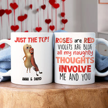 Load image into Gallery viewer, Personalized Couple Coffee Mug - All My Thoughts Involve Me and You Coffee Mug PopCulturePrints
