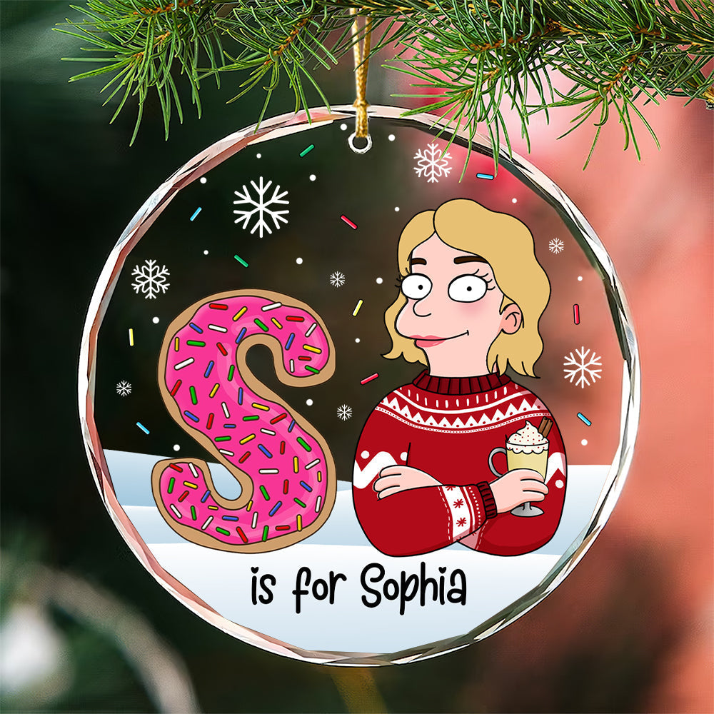 Personalized Christmas Ornament for Movie Lovers - Alphabet Initial Design Ornament PopCulturePrints