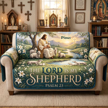 Load image into Gallery viewer, The Lord Is My Shepherd - Personalized Quilted Sofa Cover for Christians Sofa Cover PopCulturePrints

