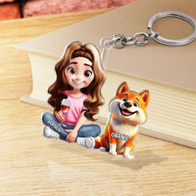 Load image into Gallery viewer, “For the Love of Dogs: A Personalized Touch” - Custom 3D Effect Acrylic Keychain - Perfect Gift for Dog Moms, Dog Dads, and Dog Lovers Acrylic Keychain PopCulturePrints
