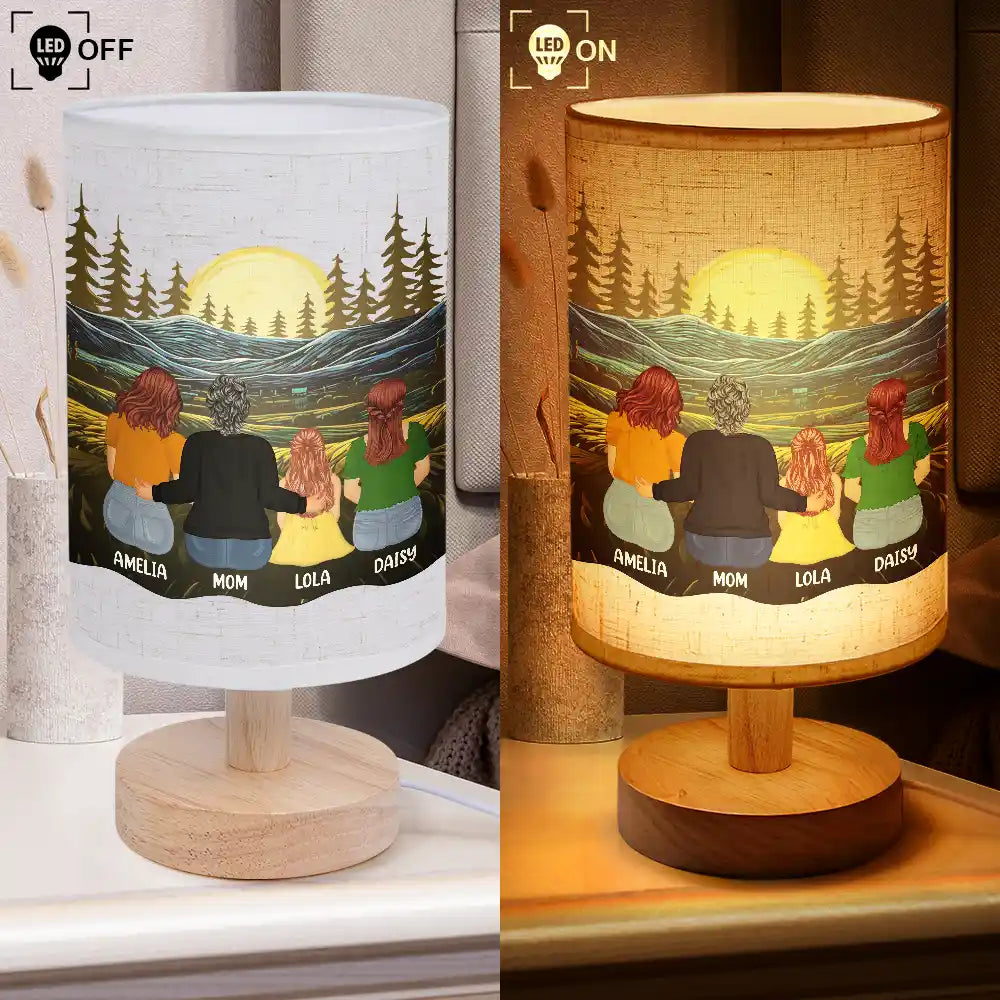 "Forever Love Mom And Her Children" - Personalized Fabric Lamp - Perfect Gift for Mom, Grandma, and Family Fabric Lamp PopCulturePrints