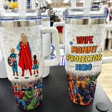Load image into Gallery viewer, Super Mom Personalized Tumbler – Custom Gift for Mother&#39;s Day Tumbler Cup PopCulturePrints
