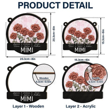 Load image into Gallery viewer, &quot;Cherish Every Moment, Celebrate Love&quot; - Personalized Window Hanging Suncatcher Ornament - Gift for Nana, Grandma, Mom Suncatcher Ornament PopCulturePrints
