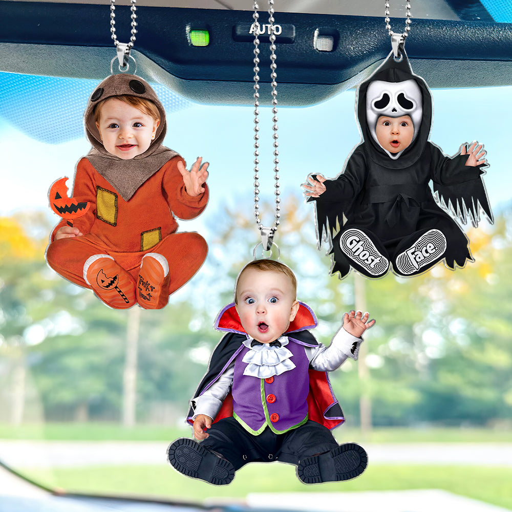 Personalized Halloween Baby Costume Photo Ornament - Custom Acrylic Decoration