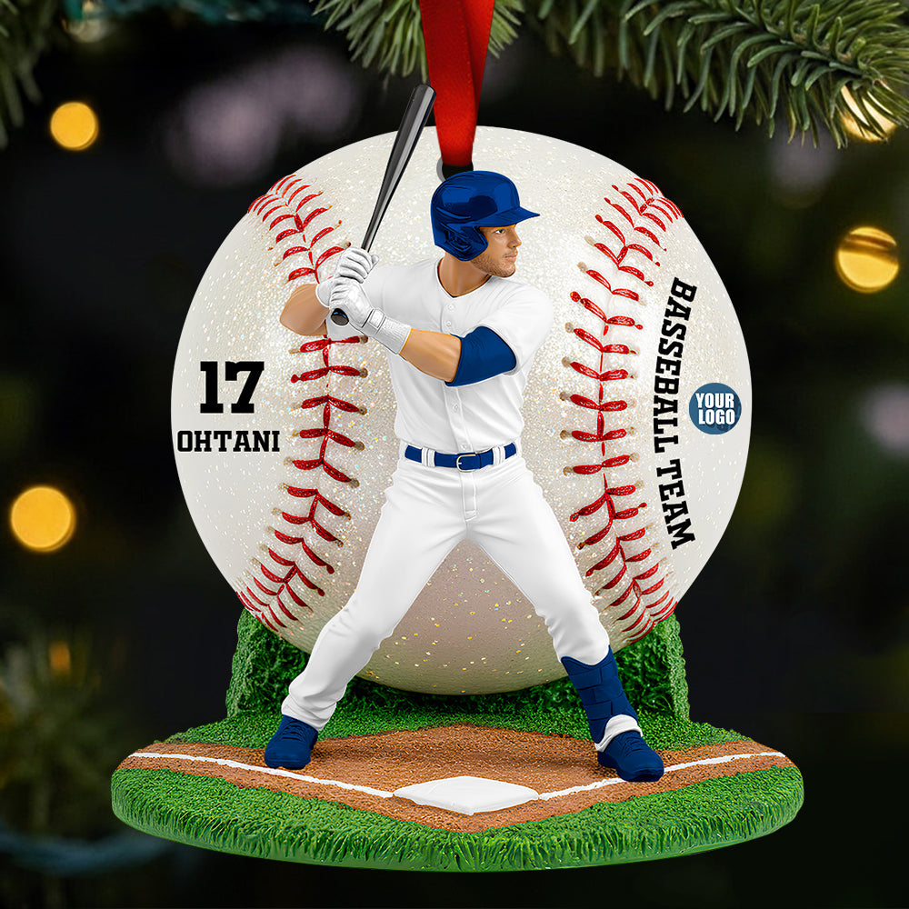 “Swing Into Christmas, Make Memories!” – Personalized Baseball Ornament Gift for True Fans Ornament PopCulturePrints