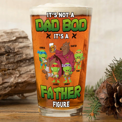 Personalized 'Father Figure' Beer Glass for Dad Beer Glasses PopCulturePrints