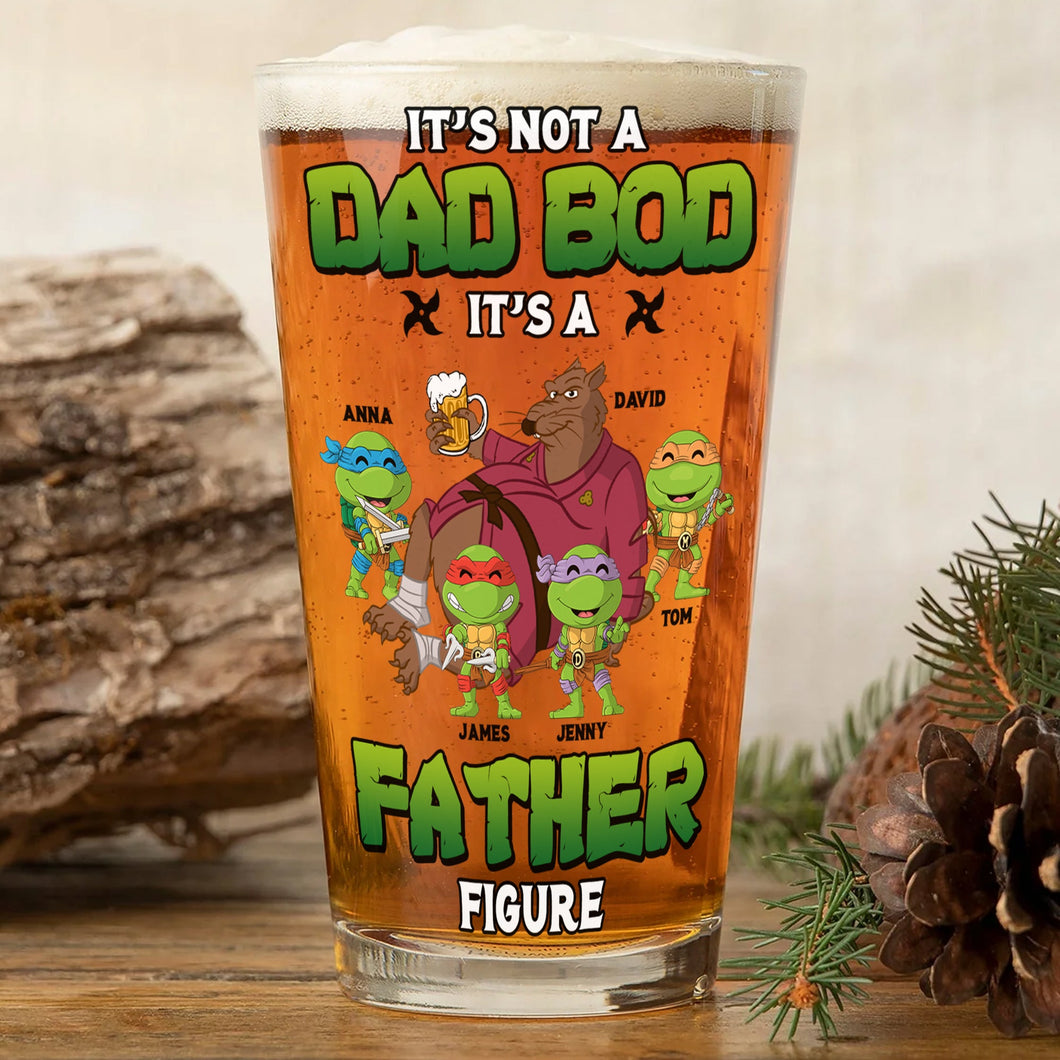 Personalized 'Father Figure' Beer Glass for Dad Beer Glasses PopCulturePrints