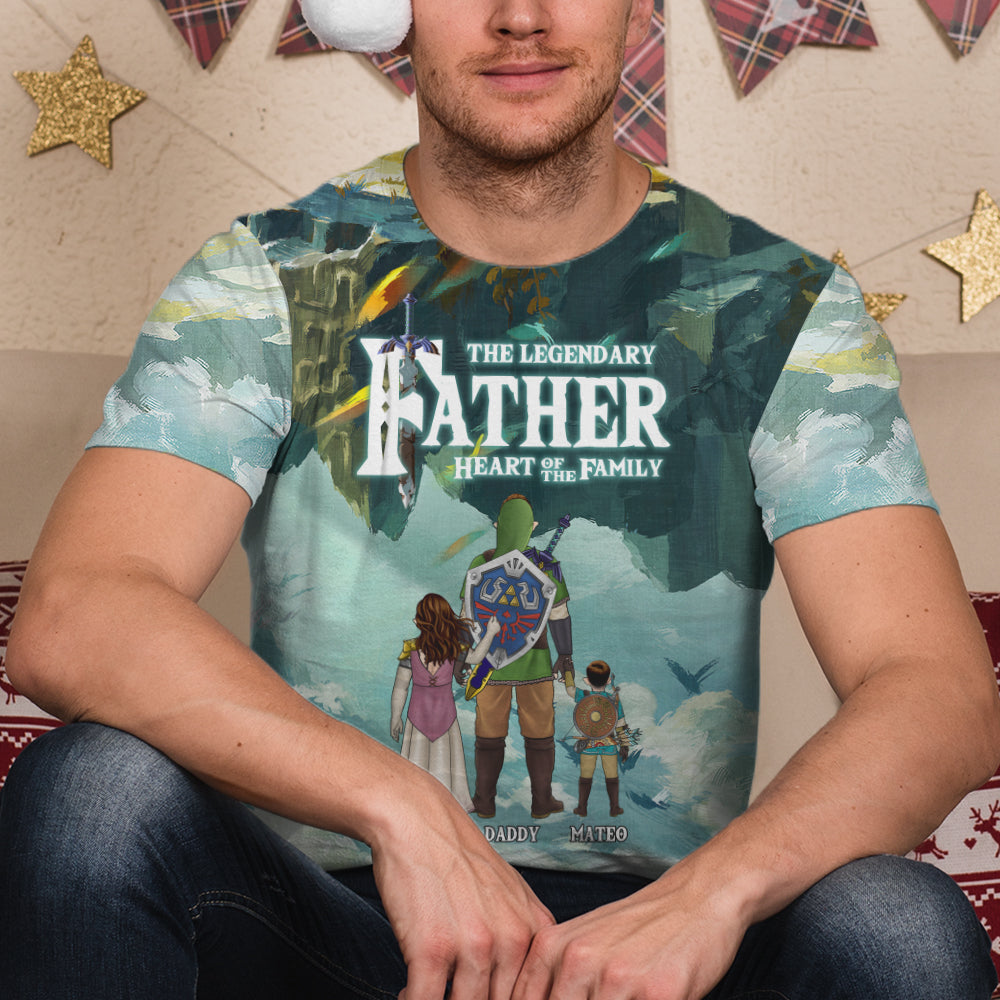 Legendary Dad 3D Shirt - Personalized Family Adventure AOP Products PopCulturePrints