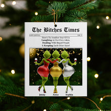 Load image into Gallery viewer, &quot;Here’s To Another Year Of Us Laughing At Our Own Jokes&quot; - Personalized Christmas Ornament for Best Friends Ornament PopCulturePrints
