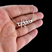 Load image into Gallery viewer, Personalized Fantasy Script Name Necklace Jewelry PopCulturePrints
