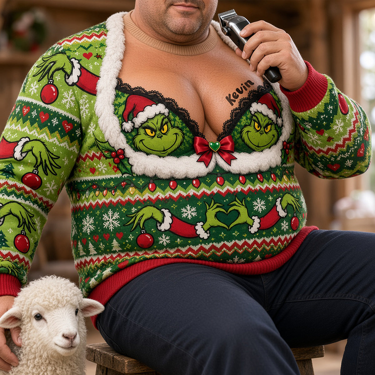 "Bring Humor This Holiday!" - Hot Mischief Christmas 3D Knitted Ugly Sweater - Personalized Gift for Friends, Family, and Fun-Loving Individuals