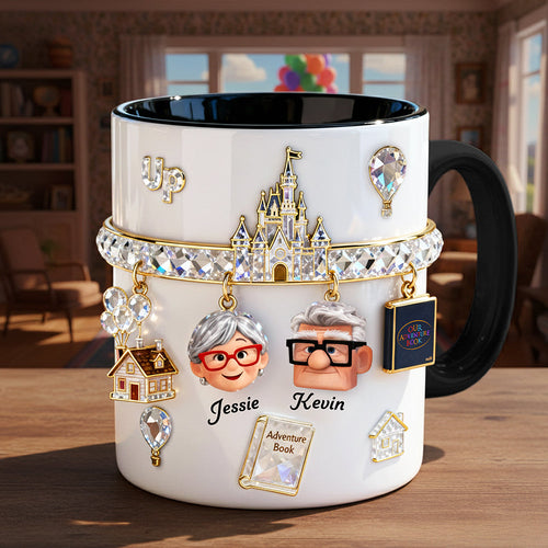 Love & Adventure: Personalized Couple Coffee Accent Mug - Perfect Gift for Couples Coffee Mug PopCulturePrints