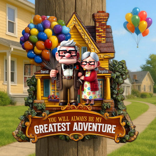 You Will Always Be My Greatest Adventure - Personalized Wood Sign for Couples Wood Sign PopCulturePrints