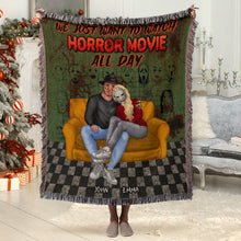 Load image into Gallery viewer, Personalized Horror Movie Couple Blanket - Perfect Halloween Gift &amp; Valentine&#39;s Day Gifts Blanket PopCulturePrints
