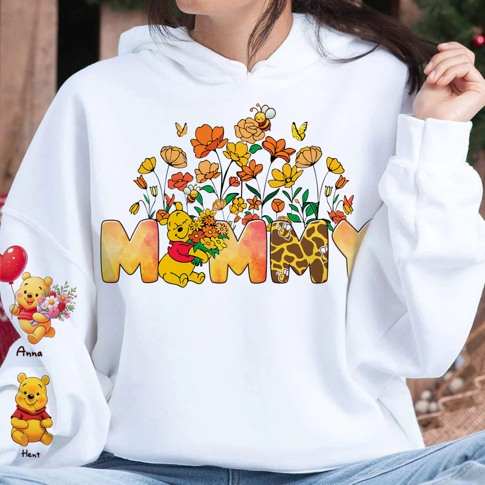 "Celebrate Your Mama with Love and Joy" - Personalized Cute Yellow Bear Cub Shirt - Perfect Gift for Mom, Grandma, and More! AOP Products PopCulturePrints