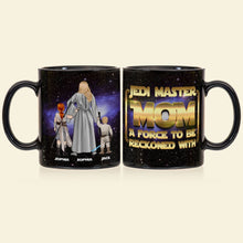 Load image into Gallery viewer, Jedi Master Mom Personalized Coffee Mug - Custom Names Coffee Mug PopCulturePrints
