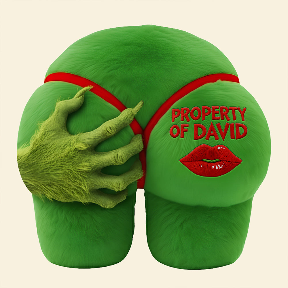 "Property of David" - Cheeky Personalized Pillow for Couples Pillow PopCulturePrints