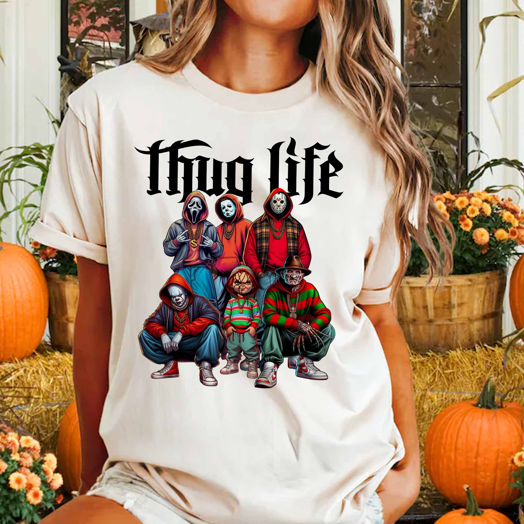 Thug Life Horror Character T-Shirt