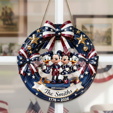 Load image into Gallery viewer, Celebrate 250 Years with Adorable Characters - Personalized Wood Sign Gift for Family Wood Sign PopCulturePrints
