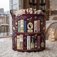 Load image into Gallery viewer, Social Satire &amp; Romance Collection Quilted Laundry Basket - Personalized Gifts For Book Lovers 03qhta130726 Laundry Basket PopCulturePrints
