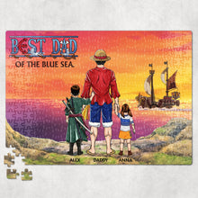 Load image into Gallery viewer, Personalized Best Dad of the Blue Sea Jigsaw Puzzle
