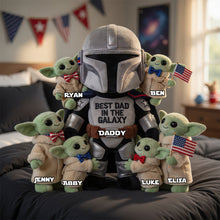Load image into Gallery viewer, "Best Dad in the Galaxy" - Freedom Legacy Dad Pillow - Personalized Gift for Dads, Grandpas, and Special Loved Ones Pillow PopCulturePrints
