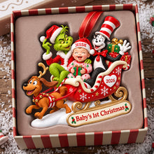 Load image into Gallery viewer, Celebrate Joy with a Personalized Christmas Sleigh Ride Acrylic Ornament - Custom Gifts for Parents
